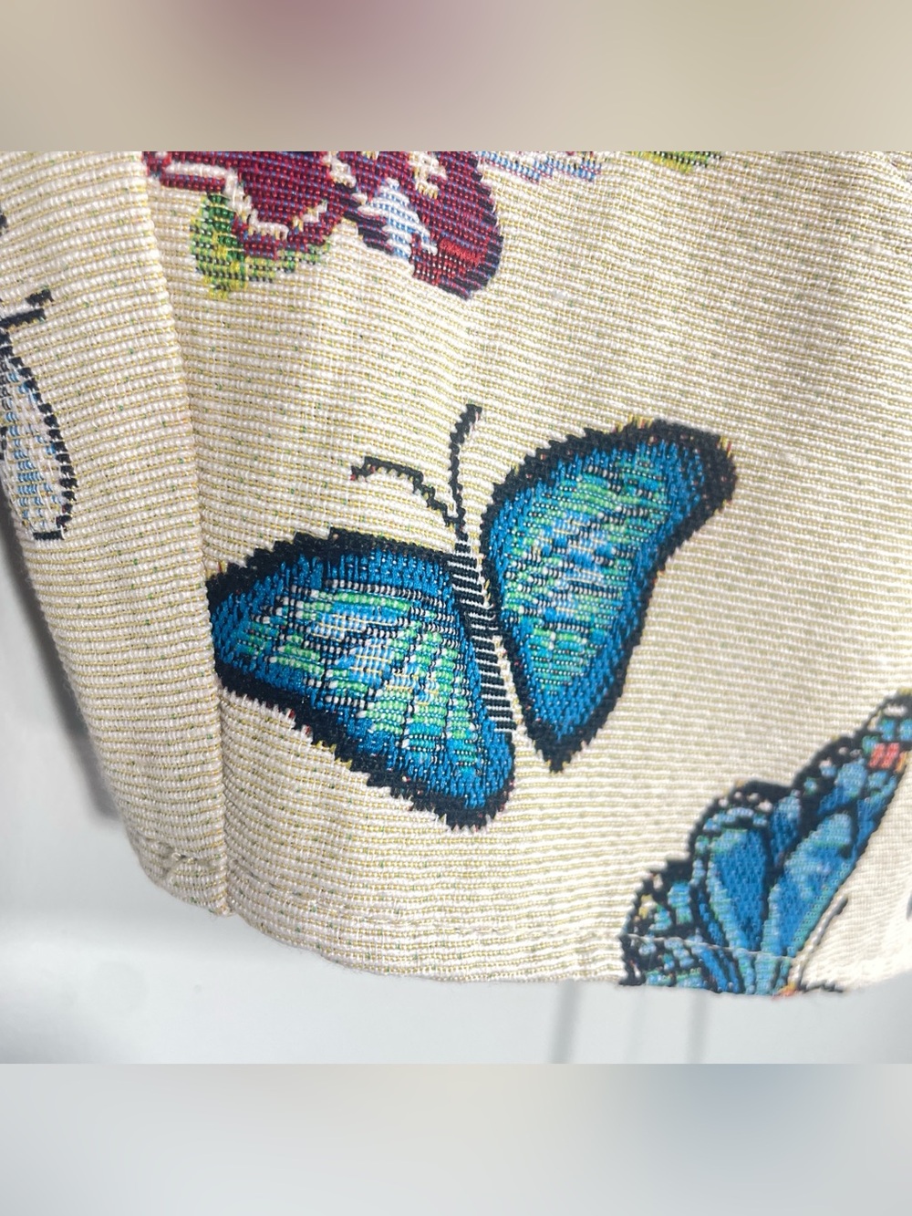 Cider Butterfly Floral Tapestry Corset Crop Top Bustier Lace-Up Front NWT - Picture 5 of 11